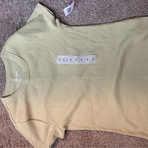 Old navy green/ Yellow Ribbed Top